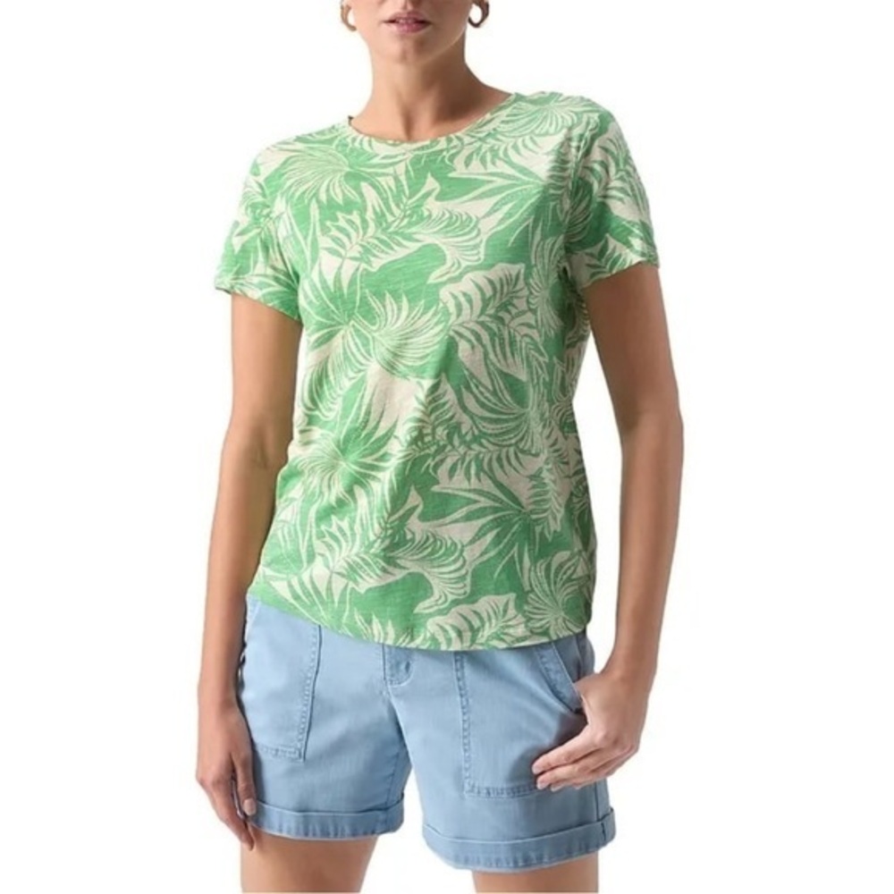 Sanctuary Perfect Fit Printed T-Shirt – Cool Palm (Size XS)